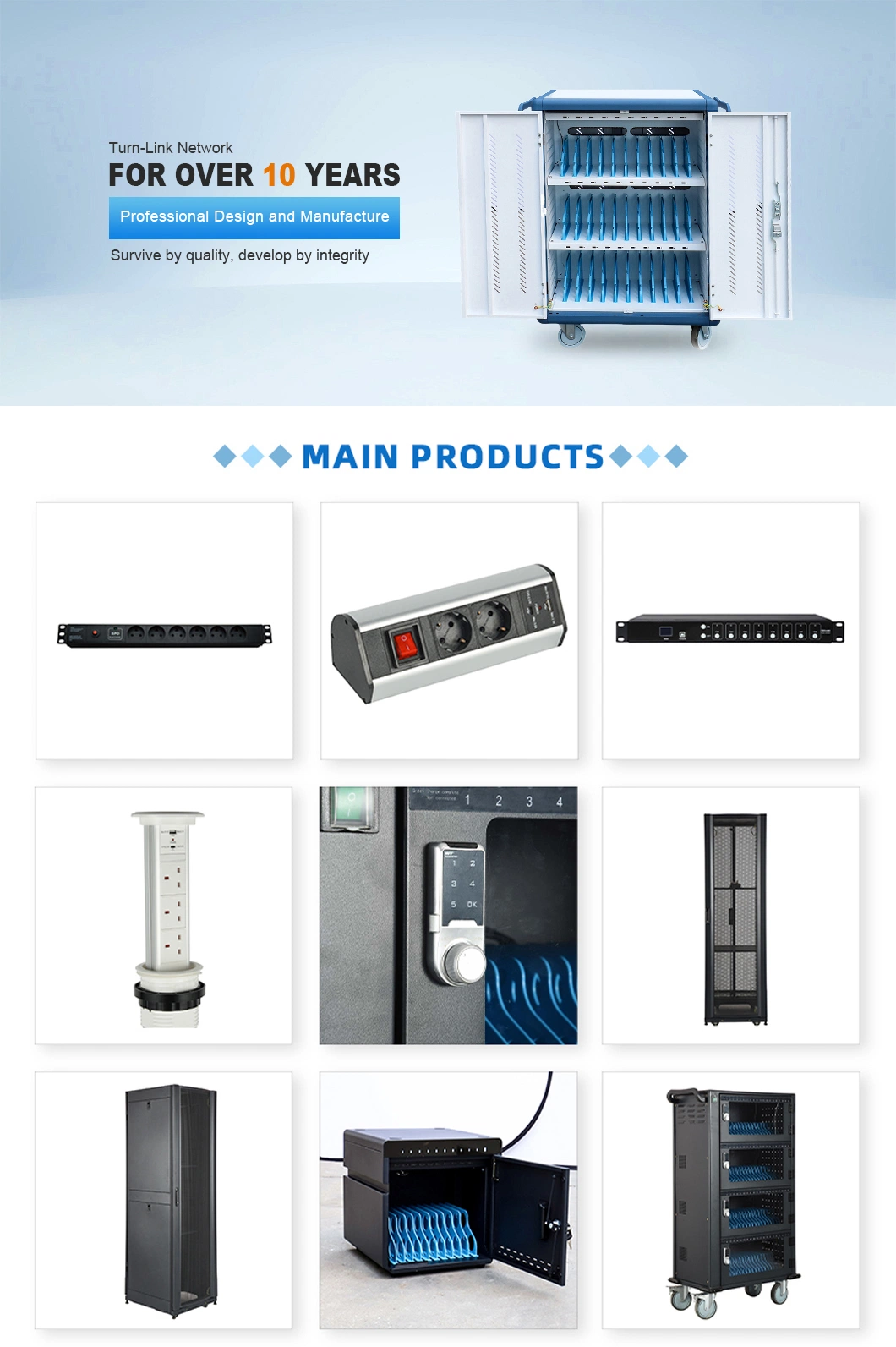 Socket 16A 8 Way PDU with off/on Switch Power Supply Socket